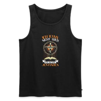 Jesus Christlich Katholiken Gläubiger Gottesdienst - Männer Premium Bio Tank Top - Schwarz - Vorne - Michal (187cm)