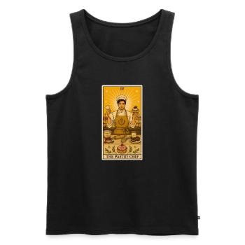 Confiseur | Pâtisserie Tarot pâtisserie - Débardeur bio Premium Homme - noir - Devant - Michal (187cm)
