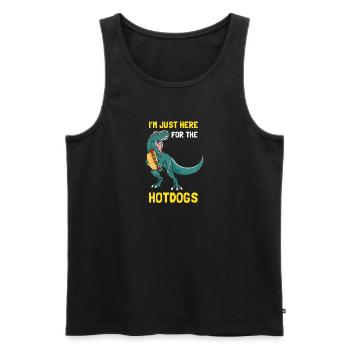 I'm Just here For The Hotdogs - Men's Premium Organic Tank Top - black - Front - Michal (187cm)