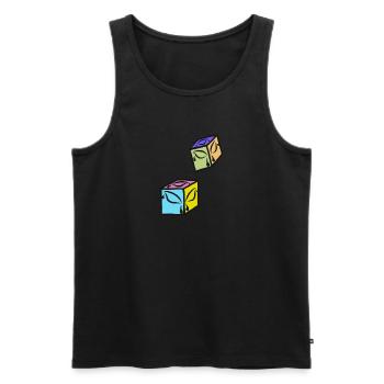 Dados Ojolagrimas - Männer Premium Bio Tank Top - Schwarz - Vorne - AI Model Male 178 light (178cm)