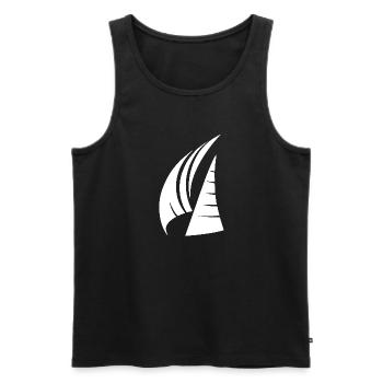Zwei elegante Segel für coole Skipper und Kapitäne - Männer Premium Bio Tank Top - Schwarz - Vorne - AI Model Male 178 light (178cm)