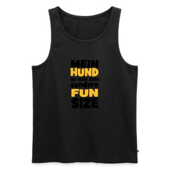 Hund - Männer Premium Bio Tank Top - Schwarz - Vorne - Michal (187cm)