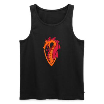 Dragon (Coat of Arms) 02 - Men's Premium Organic Tank Top - black - Front - AI Model Male 178 light (178cm)