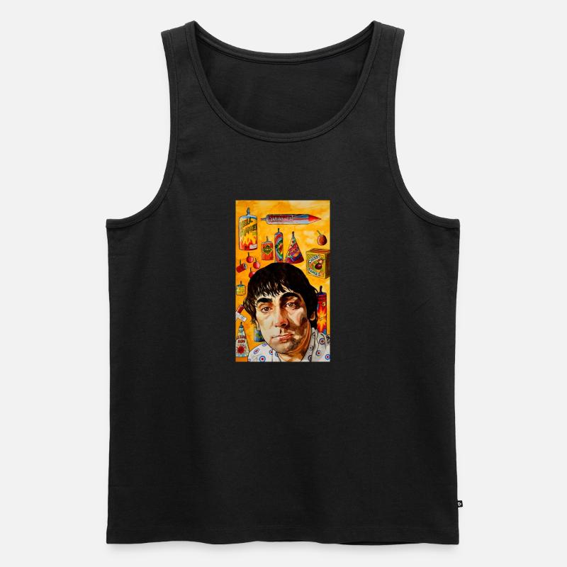 Hellblaues Touchpaper - Männer Premium Bio Tank Top - Schwarz