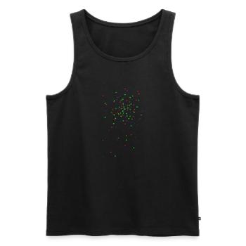 konfetti räppli flocken - Männer Premium Bio Tank Top - Schwarz - Vorne - AI Model Male 178 light (178cm)