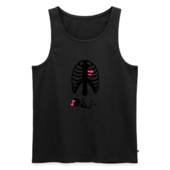 X Ray Maternity Skeleton Rips - Men's Premium Organic Tank Top - black - Front - AI Model Male 178 light (178cm)