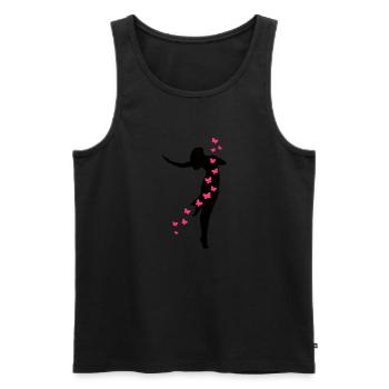 danseuse2 - Débardeur bio Premium Homme - noir - Devant - AI Model Male 178 light (178cm)