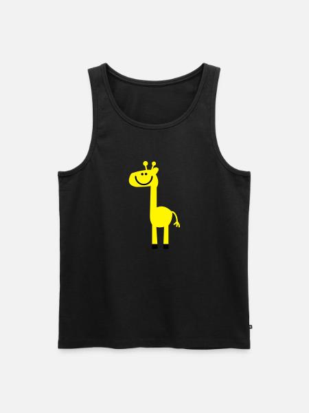 Giraffe - Männer Premium Bio Tank Top - Schwarz
