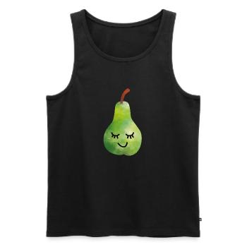 birne - Männer Premium Bio Tank Top - Schwarz - Vorne - AI Model Male 178 light (178cm)