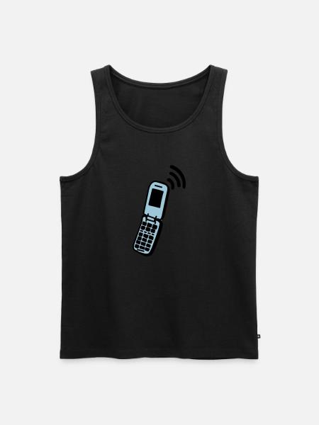 Handy - Männer Premium Bio Tank Top - Schwarz