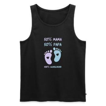 baby_fuesse_wunschkind_001 - Männer Premium Bio Tank Top - Schwarz - Vorne - Michal (187cm)
