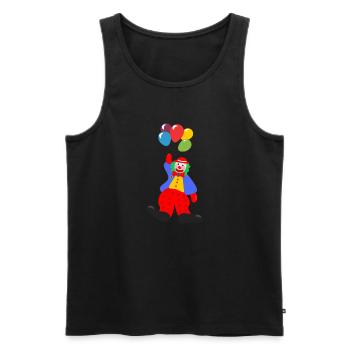 Clown avec des ballons - Débardeur bio Premium Homme - noir - Devant - AI Model Male 178 light (178cm)