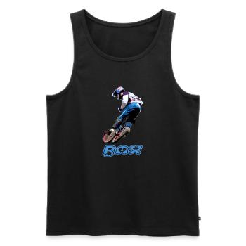 BMX Race Racing Mountainbike Motocross - Männer Premium Bio Tank Top - Schwarz - Vorne - Michal (187cm)