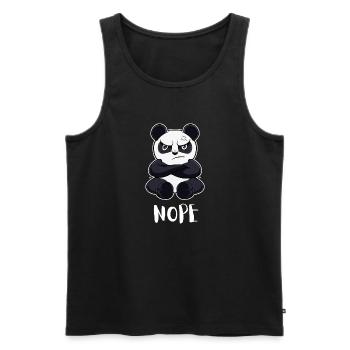Non Panda paresseux drôle - Débardeur bio Premium Homme - noir - Devant - AI Model Male 178 light (178cm)