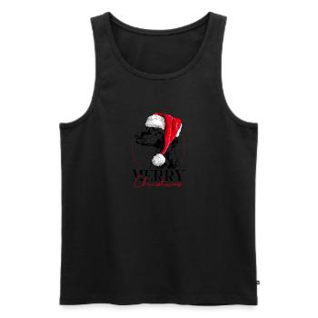 Santa MAGYAR VIZSLA Chiens de Noël Chien Wilsigns - Débardeur bio Premium Homme - noir - Devant - Michal (187cm)