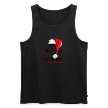 GALGO ESPANOL Joyeux Noël Lévrier Wilsigns - Débardeur bio Premium Homme - noir - Devant - Michal (187cm)