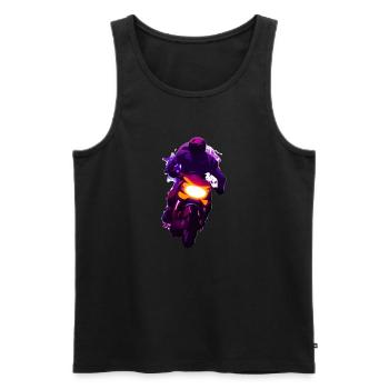 Motorcycle Fan Motorcross Motorcross Motorcyclists - Men's Premium Organic Tank Top - black - Front - AI Model Male 178 light (178cm)