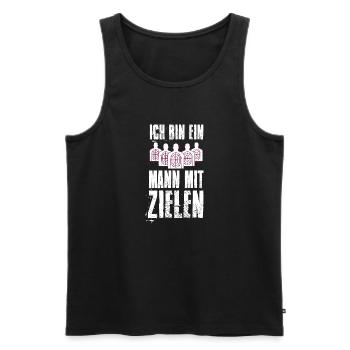 Bundeswehr Soldaten Jäger Schützenverein - Männer Premium Bio Tank Top - Schwarz - Vorne - Michal (187cm)