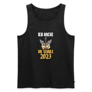 Schulkind 2023 Schulbeginn Erste Klasse Einschulun - Männer Premium Bio Tank Top - Schwarz - Vorne - Michal (187cm)