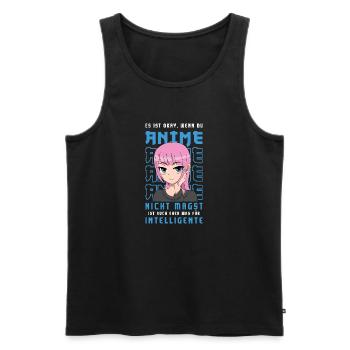 Japan Anime Serien Manga Anime - Männer Premium Bio Tank Top - Schwarz - Vorne - Michal (187cm)
