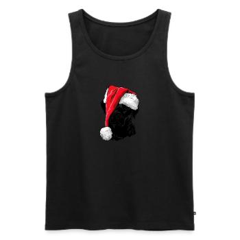 Père Noël Labrador Retriever chien de Noël Wilsigns - Débardeur bio Premium Homme - noir - Devant - Michal (187cm)