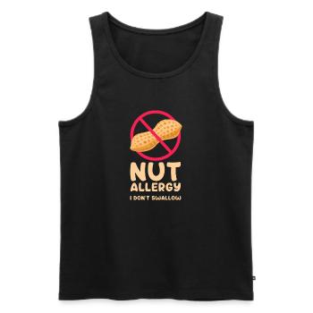 Allergie aux noix que je n’avale pas - Débardeur bio Premium Homme - noir - Devant - AI Model Male 178 light (178cm)