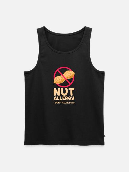 Nut allergy I don't swallow - Men's Premium Organic Tank Top - black