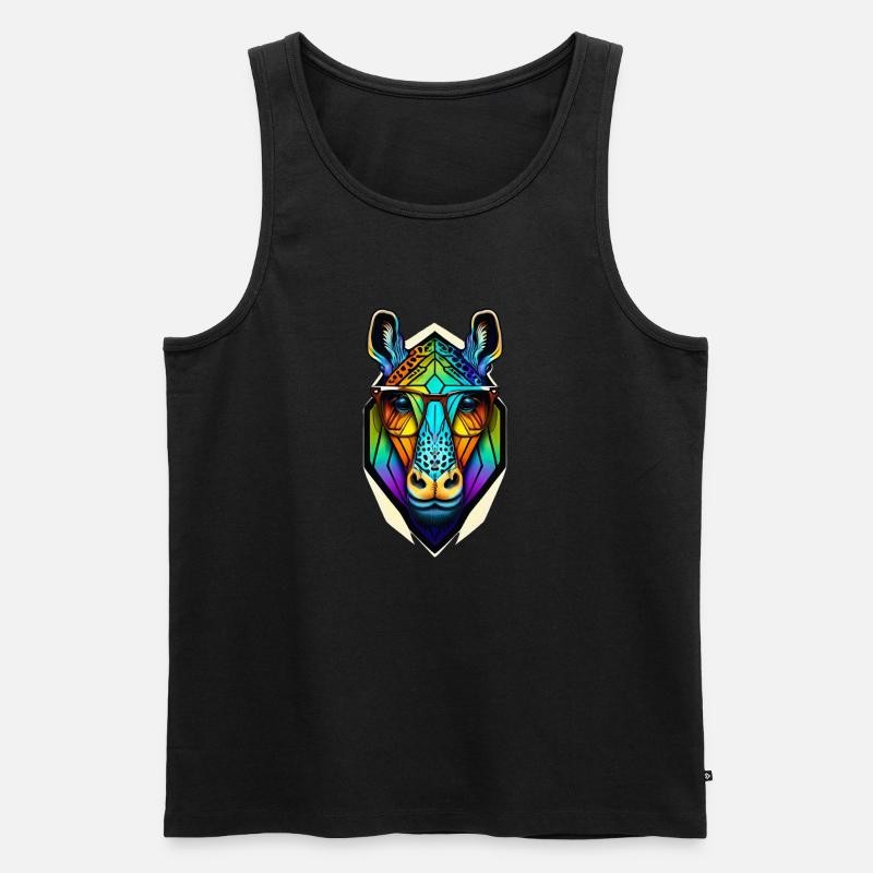 Zebra - Männer Premium Bio Tank Top - Schwarz