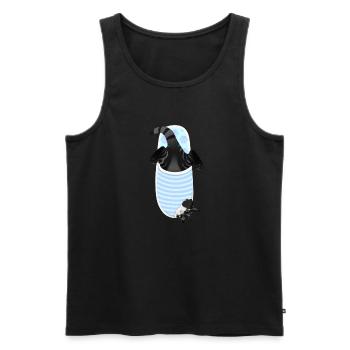 Chaton Noir - Débardeur bio Premium Homme - noir - Devant - Michal (187cm)