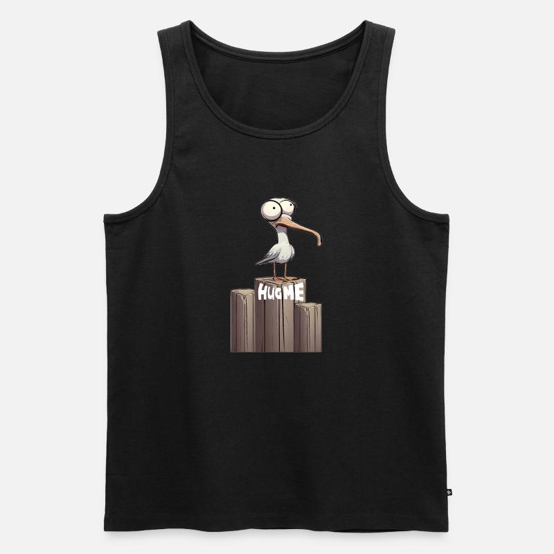 Hug me! Umarme mich - Männer Premium Bio Tank Top - Schwarz