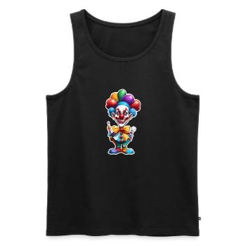 Clown / Cirque / Carnaval / Carnaval / Ludique - Débardeur bio Premium Homme - noir - Devant - Michal (187cm)