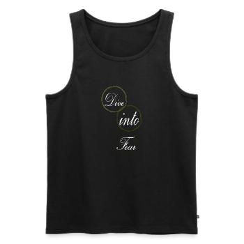 Inner Courage Happy Bungee Jumping Community - Men's Premium Organic Tank Top - black - Front - AI Model Male 178 light (178cm)