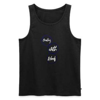 authorship originality jokes writing process - Männer Premium Bio Tank Top - Schwarz - Vorne - AI Model Male 178 light (178cm)