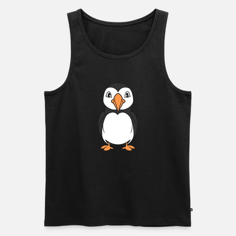 Papageitaucher - Männer Premium Bio Tank Top - Schwarz