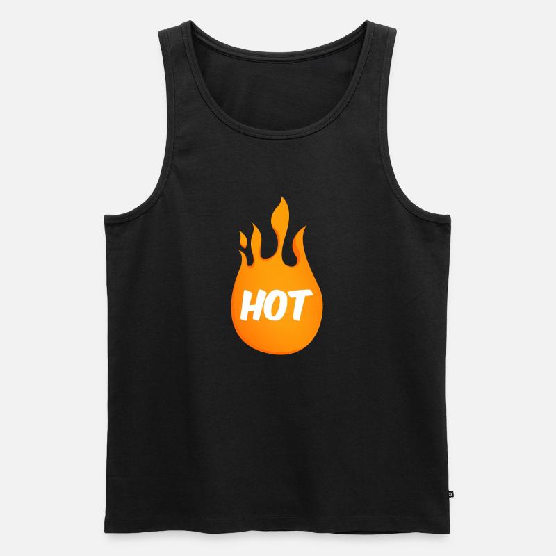 Hot Lit fire - Männer Premium Bio Tank Top - Schwarz