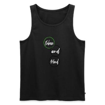 supportive relationships support healing sayings - Männer Premium Bio Tank Top - Schwarz - Vorne - Michal (187cm)
