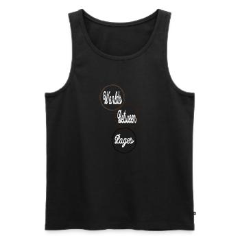 Reading Habits Mental Retreat Cool - Men's Premium Organic Tank Top - black - Front - AI Model Male 178 light (178cm)