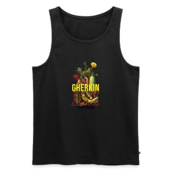 IMG 7157 - Männer Premium Bio Tank Top - Schwarz - Vorne - Michal (187cm)