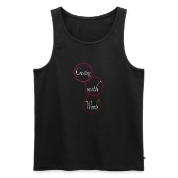 present creative expression innovative ideas - Männer Premium Bio Tank Top - Schwarz - Vorne - AI Model Male 178 light (178cm)