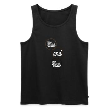 Windsurfing Windsurfing Events Embracing Freedom - Men's Premium Organic Tank Top - black - Front - AI Model Male 178 light (178cm)
