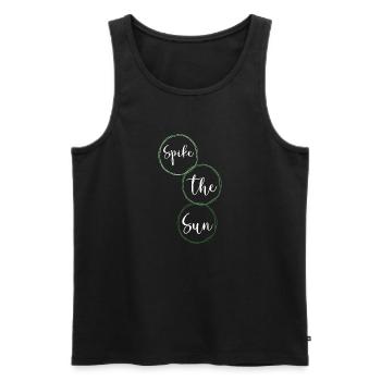 sayings beach volleyball community gift - Männer Premium Bio Tank Top - Schwarz - Vorne - AI Model Male 178 light (178cm)