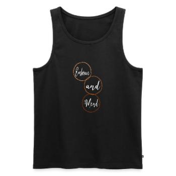 support system inner healing humor funny - Männer Premium Bio Tank Top - Schwarz - Vorne - Michal (187cm)