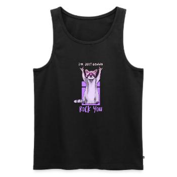 DJ Musik Retro Heavy Metal Hard Rock Punk Vinyl MX - Männer Premium Bio Tank Top - Schwarz - Vorne - AI Model Male 178 light (178cm)