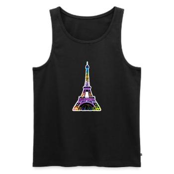 Eiffel tower #5 - Débardeur bio Premium Homme - noir - Devant - Michal (187cm)