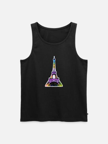 Eiffel tower #5 - Men's Premium Organic Tank Top - black