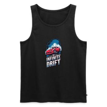 Infinite Drift - Autorennen - Männer Premium Bio Tank Top - Schwarz - Vorne - AI Model Male 178 light (178cm)
