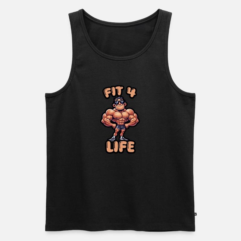 bodybuilder cool - Männer Premium Bio Tank Top - Schwarz