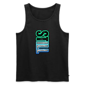 STILL ILL – un message vertical au néon audacieux - Débardeur bio Premium Homme - noir - Devant - AI Model Male 178 light (178cm)