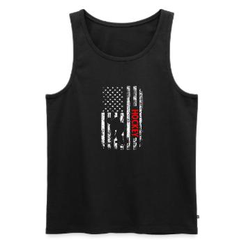 Eishockey Hockey Vintage Hockeyschläger Sprüche - Männer Premium Bio Tank Top - Schwarz - Vorne - Michal (187cm)