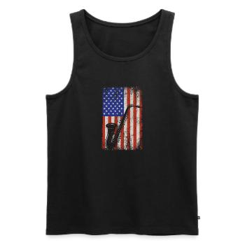 Saxophone Saxophonist Vintage Sprüche - Männer Premium Bio Tank Top - Schwarz - Vorne - Michal (187cm)